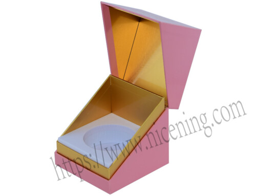 10.5×10.5×12.5cm Custom Printing Gift Box For Single Candle Jar Packaging With White EVA Foam Inlay  .www.nicening .com