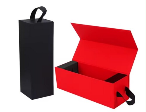 2024 Customized wholesales can be flat whiskey packagings box for rose wine , gift paper folding box pack for white wine