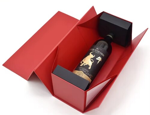 New Arrivals Red Gift Paper Folding Boxes Pack for Champagne