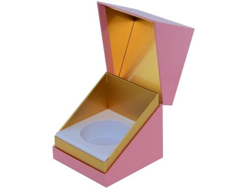 Custom Perfume Candle Display Pink Rigid Box | Bulk Luxury Candle Packaging