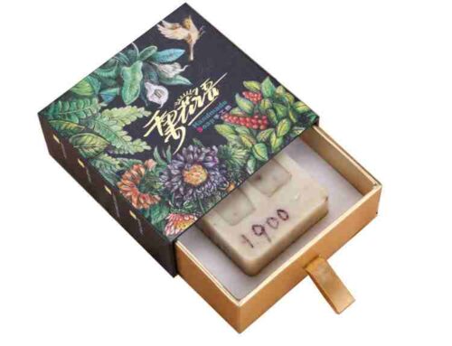 Custom-made small-sized scented soap gift cardboard boxes with color printing