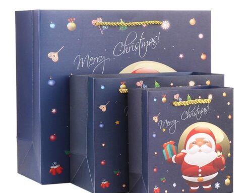 Fully Customizable colorful Paper Bags for christmas new year gift shopping