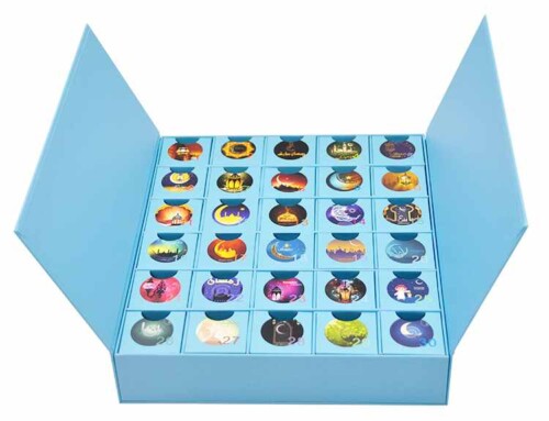 Double Door Skye blue color  Christmas Calendar Box for Makeup & Skincare