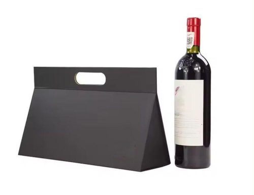 Easy-Fold Custom Wine Gift Box with Handle & Logo Printing Cardboard With Different Color